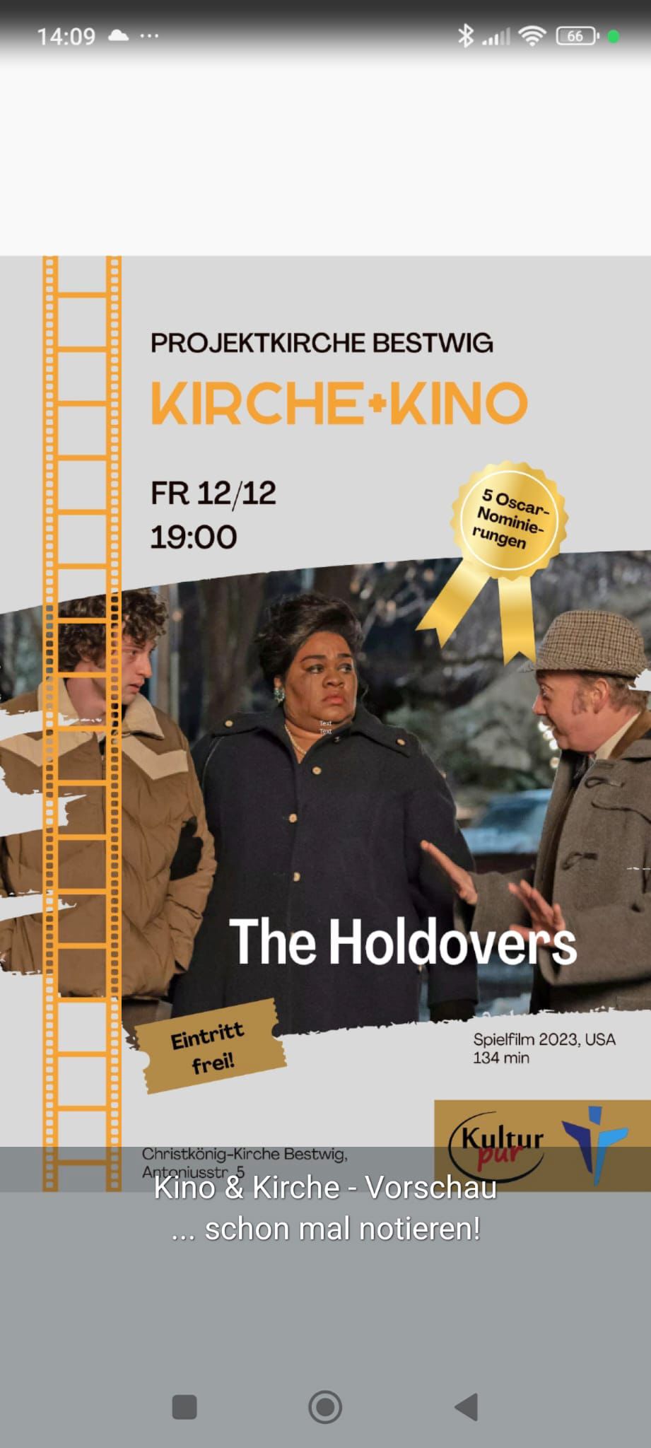 Kirchenkino 12.12.2025 in Bestwig